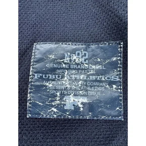 FUBU Vintage The Collection‎ Y2K Athletic Dept 5 Size 1X Blue Colorblock Limited - Picture 7 of 7